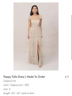 Revelry Poppy Tulle Maxi Dress in Cappuccino